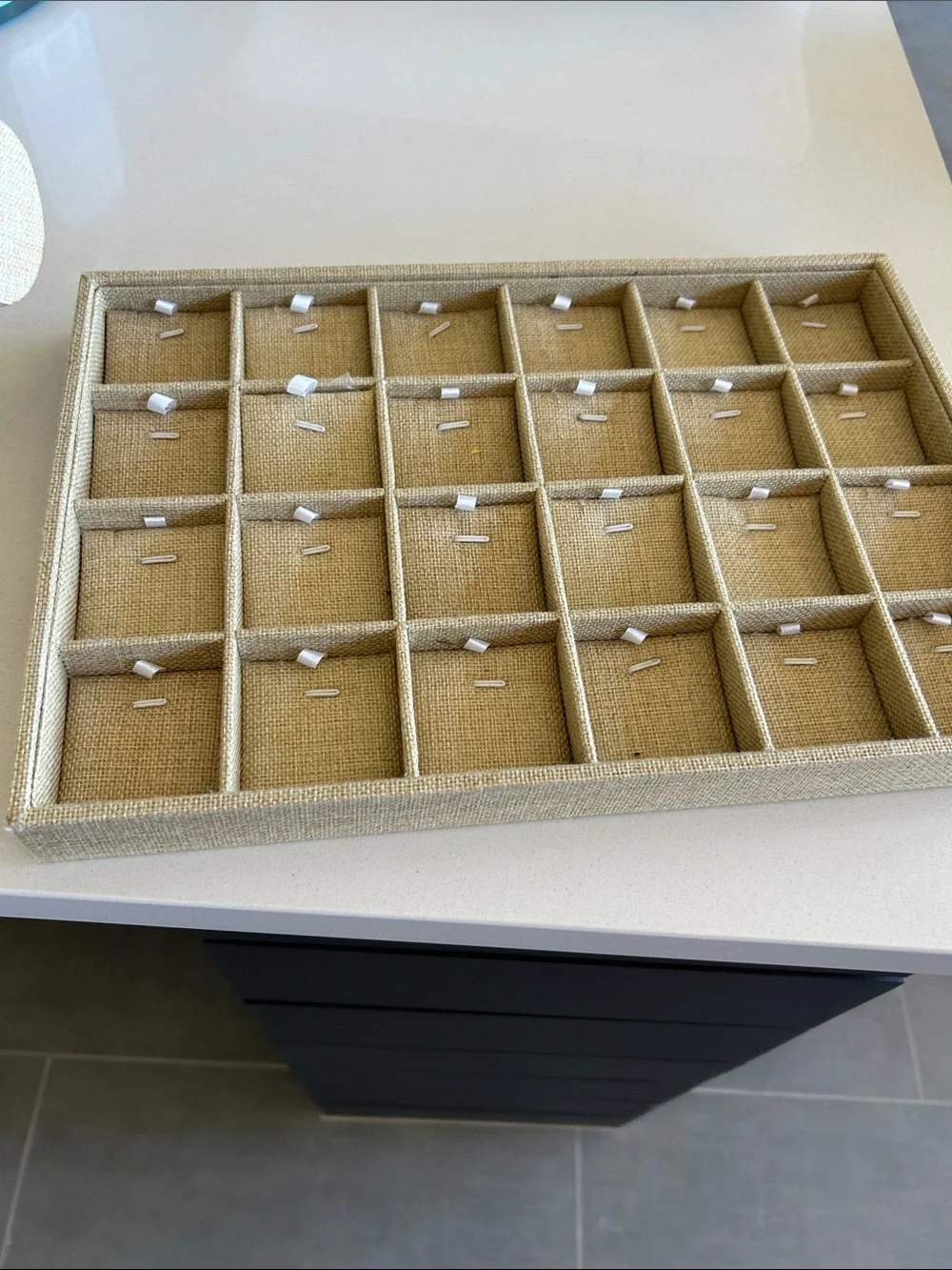 Jewelry Display Tray in Natural Beige – Home Storage & Organization
